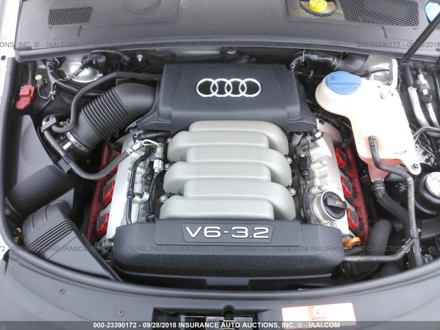 WAUDG74F75N091375 - 2005 AUDI A6 3.2 QUATTRO SILVER photo 10