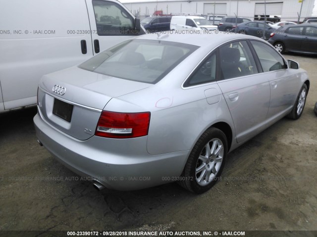 WAUDG74F75N091375 - 2005 AUDI A6 3.2 QUATTRO SILVER photo 4