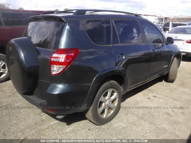 JTMYF4DV6A5020708 - 2010 TOYOTA RAV4 LIMITED BLUE photo 4