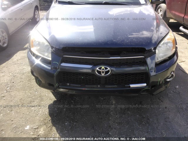 JTMYF4DV6A5020708 - 2010 TOYOTA RAV4 LIMITED BLUE photo 6