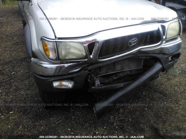 5TEGN92N43Z275565 - 2003 TOYOTA TACOMA DOUBLE CAB PRERUNNER SILVER photo 6
