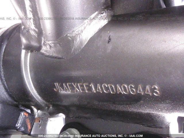 JKAEXEE14CDA06443 - 2012 KAWASAKI EX650 EC BLACK photo 10