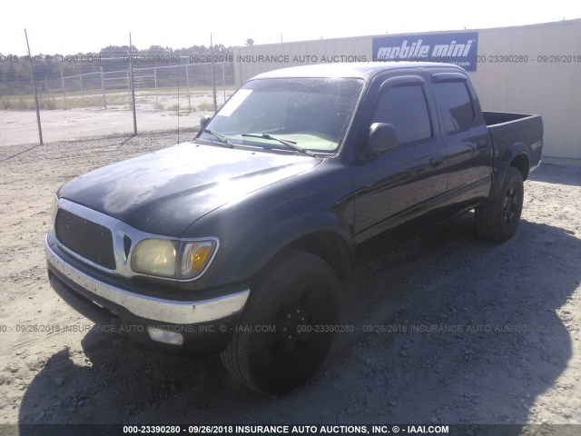 5TEGN92N04Z325833 - 2004 TOYOTA TACOMA DOUBLE CAB PRERUNNER BLACK photo 2