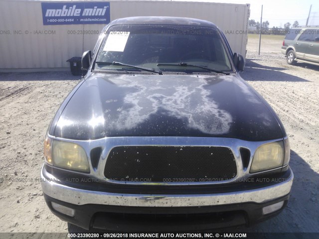 5TEGN92N04Z325833 - 2004 TOYOTA TACOMA DOUBLE CAB PRERUNNER BLACK photo 6