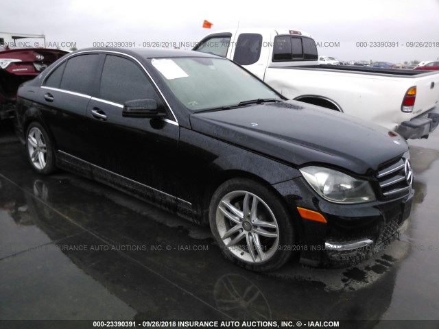 WDDGF4HB9EA954697 - 2014 MERCEDES-BENZ C 250 BLACK photo 1