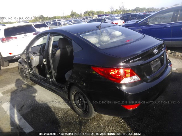 KMHCT4AE2DU458834 - 2013 HYUNDAI ACCENT GLS/GS BLACK photo 3