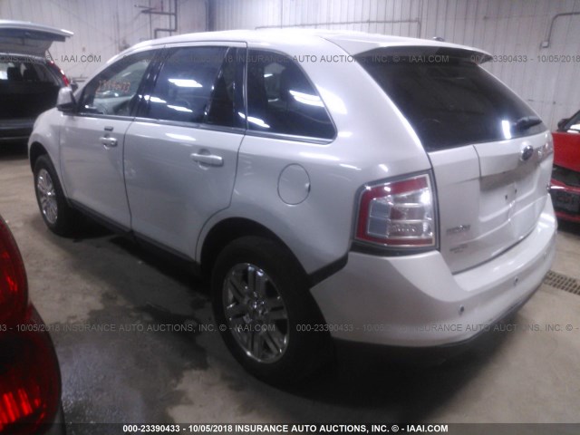 2FMDK49C47BB57681 - 2007 FORD EDGE SEL PLUS WHITE photo 3