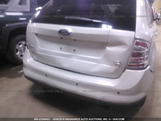 2FMDK49C47BB57681 - 2007 FORD EDGE SEL PLUS WHITE photo 6