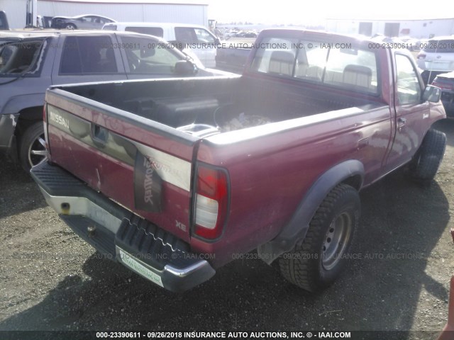 1N6DD21Y2WC315411 - 1998 NISSAN FRONTIER XE RED photo 4