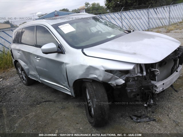 5N1AL0MMXDC307779 - 2013 INFINITI JX35 SILVER photo 1