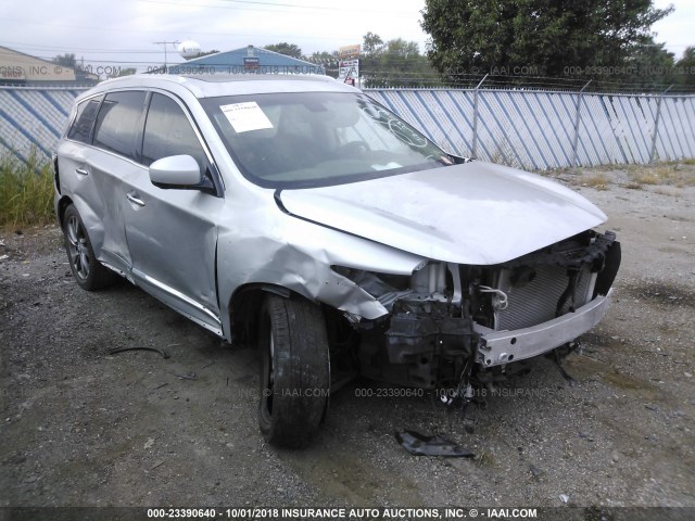 5N1AL0MMXDC307779 - 2013 INFINITI JX35 SILVER photo 6