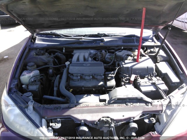 4T1BF30K62U031304 - 2002 TOYOTA CAMRY LE/XLE/SE Қызыл фото 10