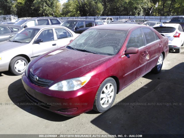 4T1BF30K62U031304 - 2002 TOYOTA CAMRY LE/XLE/SE Қызыл фото 2