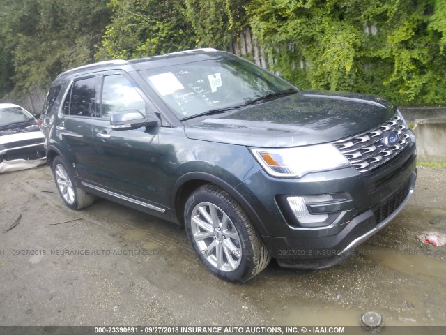 1FM5K8F87GGC24892 - 2016 FORD EXPLORER LIMITED GREEN photo 1