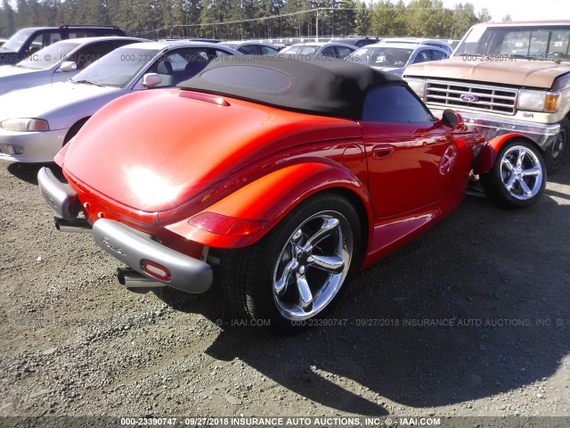 1P3EW65G6XV504207 - 1999 PLYMOUTH PROWLER RED photo 4