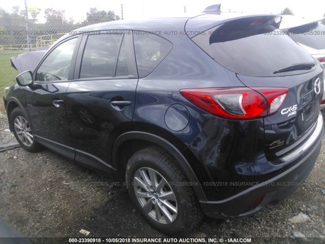 JM3KE4CY9F0527974 - 2015 MAZDA CX-5 TOURING Dark Blue photo 3