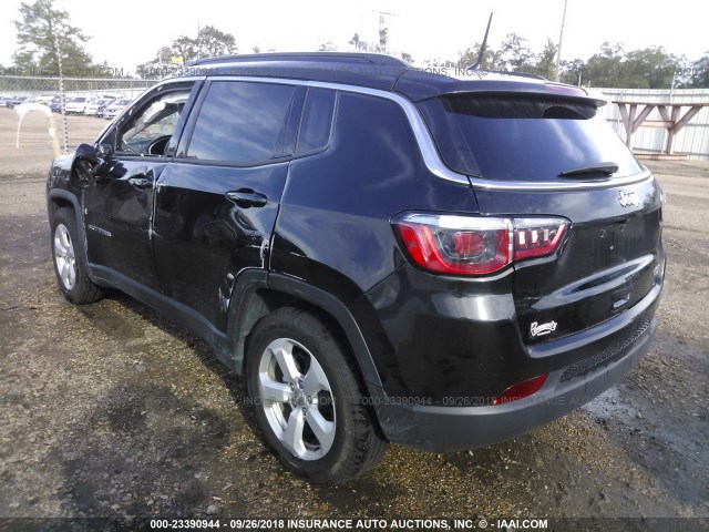 3C4NJCBBXHT642839 - 2017 JEEP COMPASS LATITUDE შავი ფოტო 3