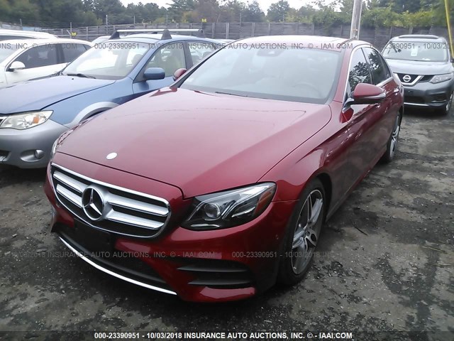 WDDZF4KB4HA229207 - 2017 MERCEDES-BENZ E 300 4MATIC RED photo 2