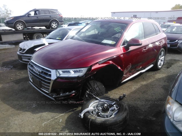 WA1BNAFY7J2186214 - 2018 AUDI Q5 PREMIUM PLUS RED photo 2