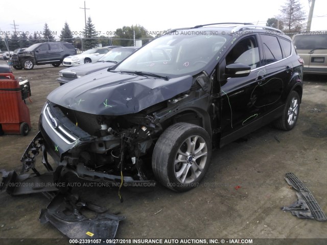 1FMCU9J99EUC11454 - 2014 FORD ESCAPE TITANIUM BLACK photo 2