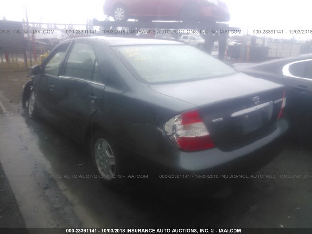 4T1BF32K52U514229 - 2002 TOYOTA CAMRY LE/XLE/SE GREEN photo 3