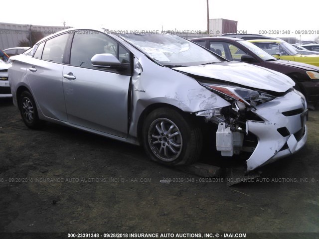 JTDKBRFU7H3025618 - 2017 TOYOTA PRIUS SILVER photo 1