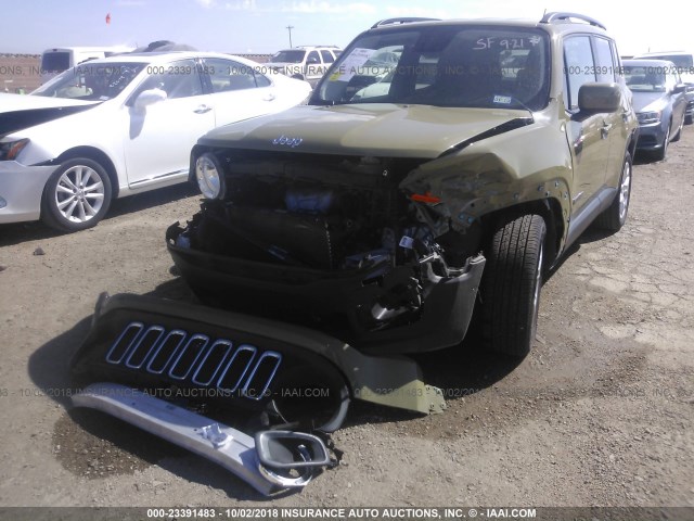 ZACCJABT8FPB47421 - 2015 JEEP RENEGADE LATITUDE GREEN photo 6