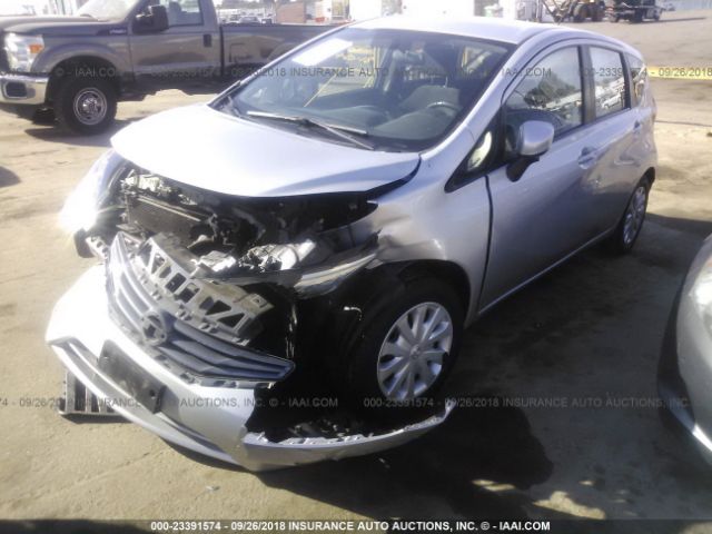 3N1CE2CP2FL422367 - 2015 NISSAN VERSA NOTE S/S PLUS/SV/SL/SR SILVER photo 2