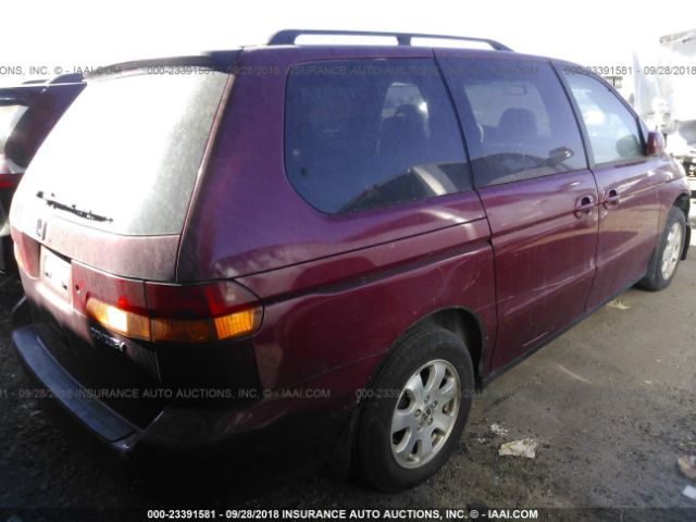 5FNRL18943B002928 - 2003 HONDA ODYSSEY EXL RED photo 4