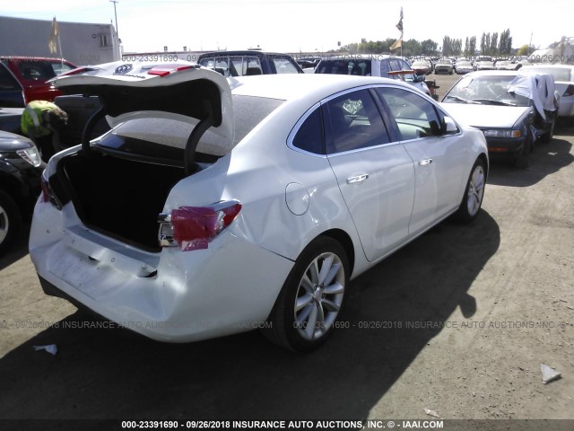 1G4PR5SK3E4132987 - 2014 BUICK VERANO CONVENIENCE WHITE photo 4