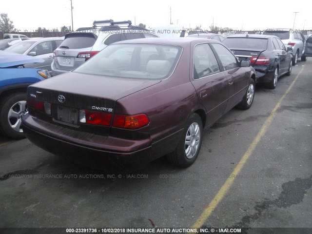 4T1BG22K5YU730145 - 2000 TOYOTA CAMRY CE/LE/XLE მუქწითელი ფოტო 4