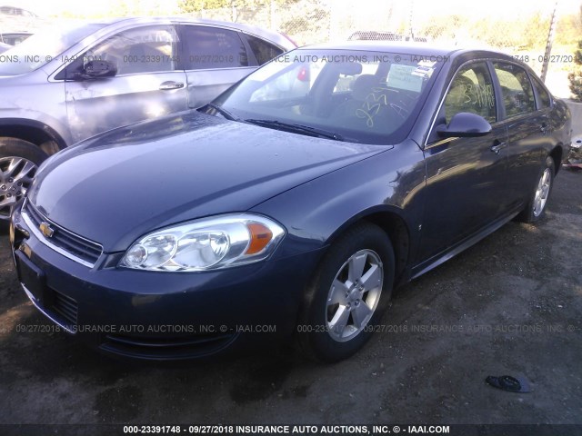 2G1WT57K091177695 - 2009 CHEVROLET IMPALA 1LT BLUE photo 2