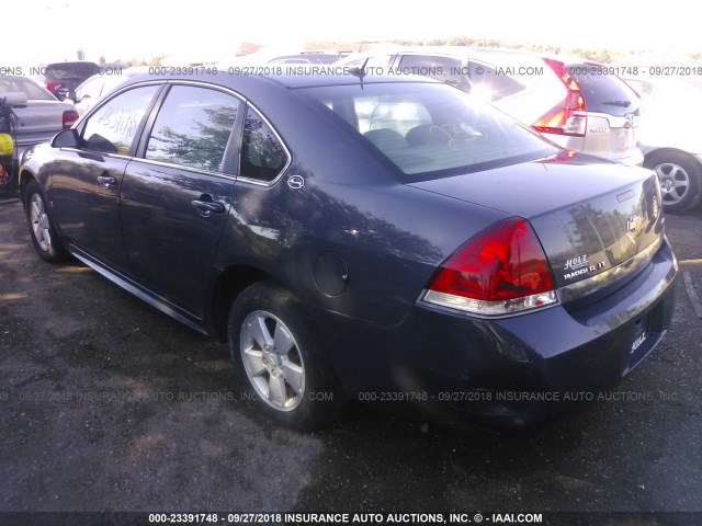 2G1WT57K091177695 - 2009 CHEVROLET IMPALA 1LT BLUE photo 3