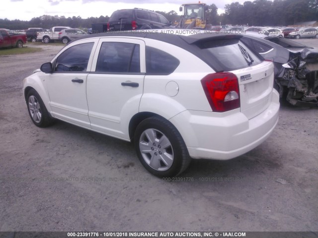 1B3HB48BX7D337483 - 2007 DODGE CALIBER SXT WHITE photo 3