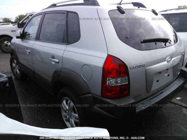 KM8JN72D76U381342 - 2006 HYUNDAI TUCSON GLS/LIMITED SILVER photo 3