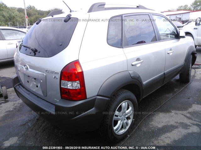 KM8JN72D76U381342 - 2006 HYUNDAI TUCSON GLS/LIMITED SILVER photo 4