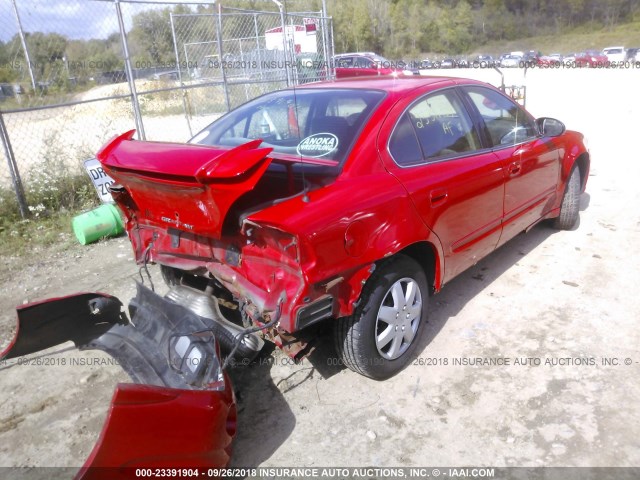 1G2NE52E55M223975 - 2005 PONTIAC GRAND AM SE RED photo 4