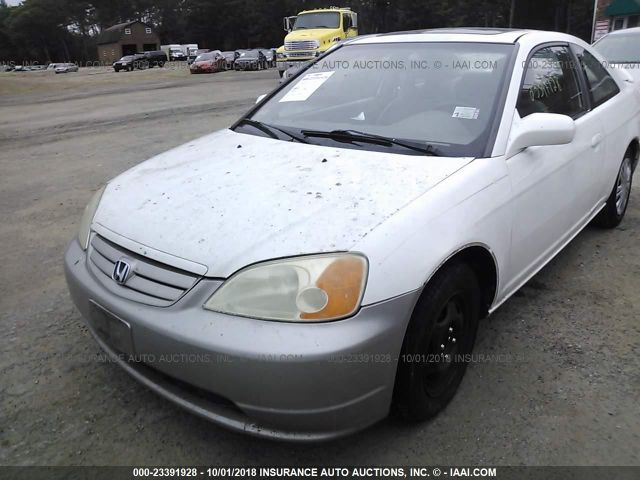 1HGEM22932L063758 - 2002 HONDA CIVIC EX WHITE photo 2