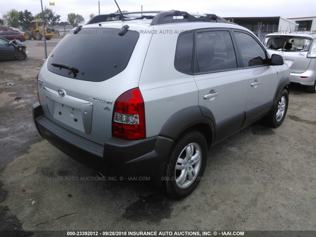 KM8JN12D18U896871 - 2008 HYUNDAI TUCSON SE/LIMITED SILVER photo 4