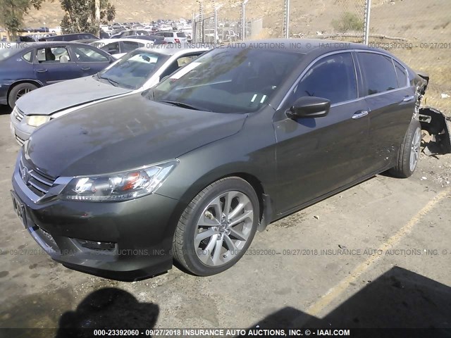 1HGCR2F57EA104991 - 2014 HONDA ACCORD SPORT GRAY photo 2