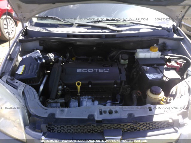 KL1TD5DE1AB108533 - 2010 CHEVROLET AVEO LS/LT Сұр фото 10