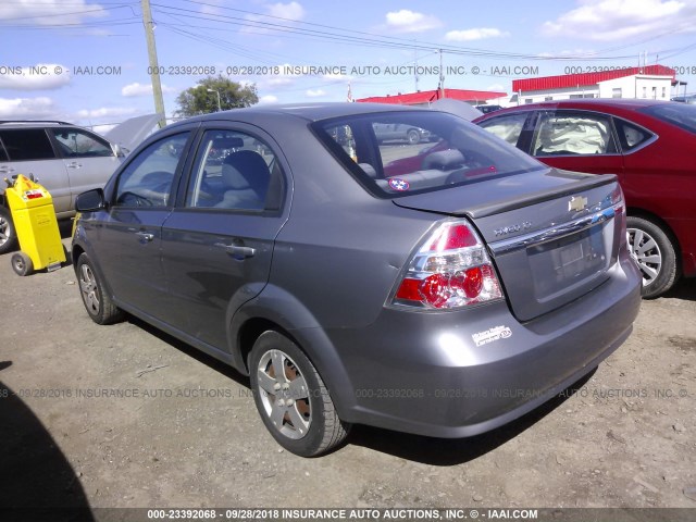 KL1TD5DE1AB108533 - 2010 CHEVROLET AVEO LS/LT Сұр фото 3