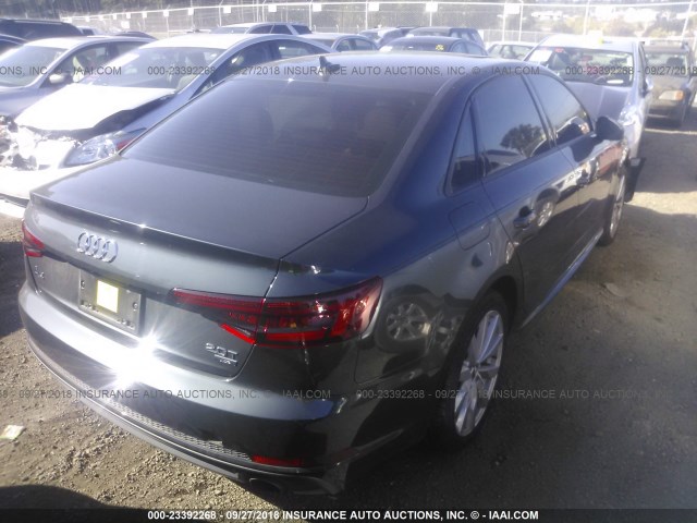 WAUKMAF45JN000509 - 2018 AUDI A4 ULTRA PREMIUM GRAY photo 4