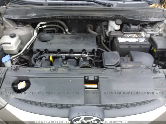 KM8JUCAC0BU201276 - 2011 HYUNDAI TUCSON GLS/LIMITED GRAY photo 10