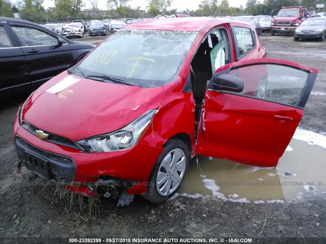 KL8CA6SA6GC575546 - 2016 CHEVROLET SPARK LS RED photo 2