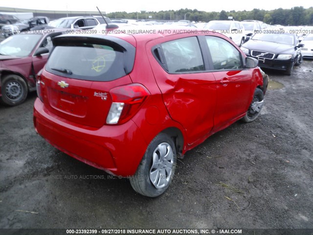 KL8CA6SA6GC575546 - 2016 CHEVROLET SPARK LS RED photo 4