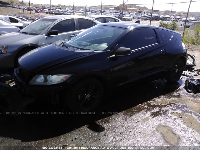 JHMZF1C48CS000751 - 2012 HONDA CR-Z BLACK photo 2