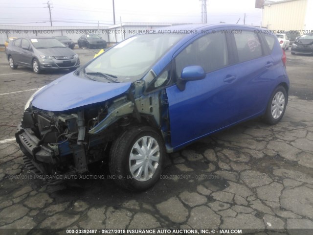 3N1CE2CP8EL400212 - 2014 NISSAN VERSA NOTE S/S PLUS/SV/SL BLUE photo 2