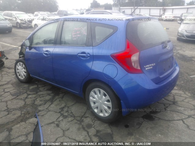 3N1CE2CP8EL400212 - 2014 NISSAN VERSA NOTE S/S PLUS/SV/SL BLUE photo 3