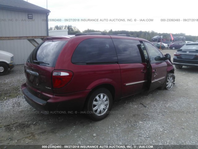 2C4GP54L55R206634 - 2005 CHRYSLER TOWN & COUNTRY TOURING MAROON photo 4